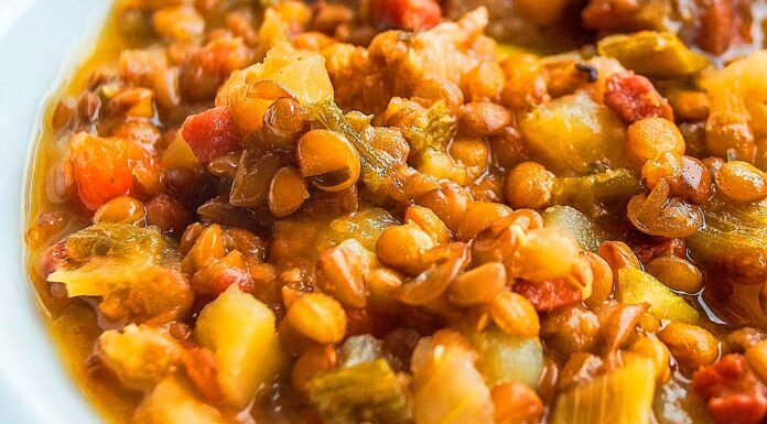 Lentejas pardinas con curry Receta de lentejas pardinas con curry