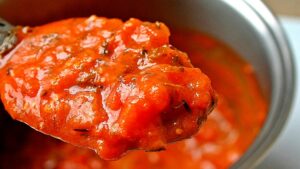Receta de salsa de tomate con verduras