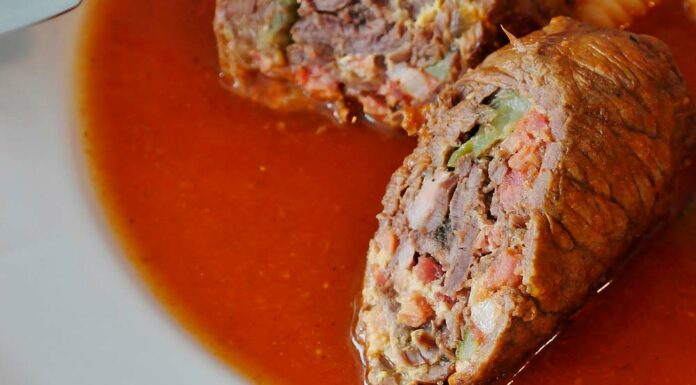 Rollitos de ternera con relleno de verduras Receta de rollitos de ternera con relleno de verduras