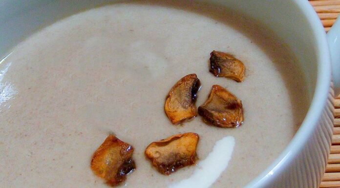 Crema de champiñones Receta de crema de champiñones