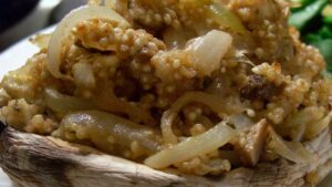 Receta de risotto de quinoa y champiñones
