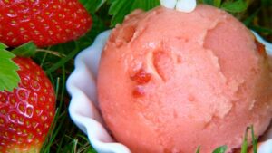 Receta de helado de yogur y fresas casero