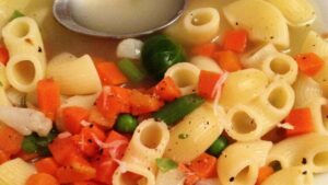 Receta de sopa de verdura y pasta