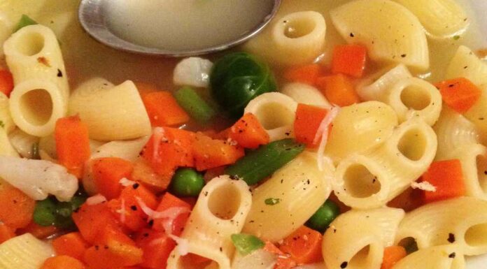 Receta de sopa de verdura y pasta