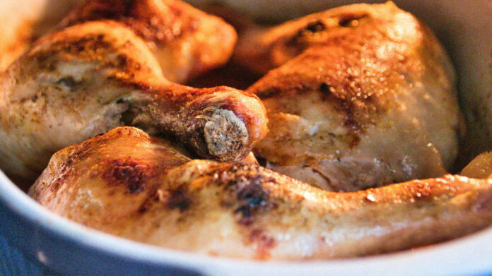 Receta de pollo al horno con ajo y perejil