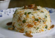 Receta de arroz con nueces y albahaca