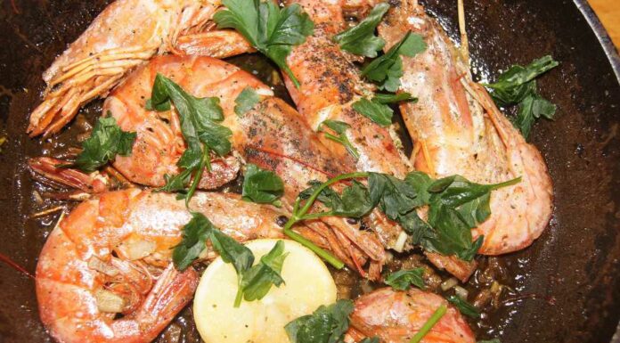 Langostinos a la plancha para Navidad Receta de langostinos a la plancha para Navidad