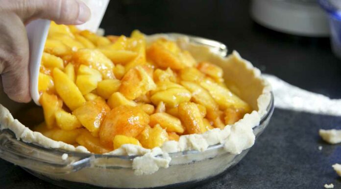 Tarta de la abuela de melocotones en almíbar Receta de tarta de la abuela de melocotones en almíbar