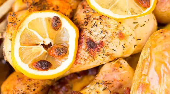 Pollo asado con cítricos Receta de pollo asado con cítricos