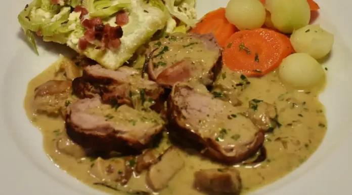 Lomo de cerdo con salsa de mostaza Receta de lomo de cerdo con salsa de mostaza