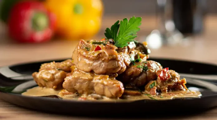 Pollo al vermut Receta de pollo al vermut